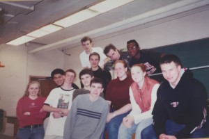 Daniel Getsinger (far right) is photographed with his 2003 physics class.
