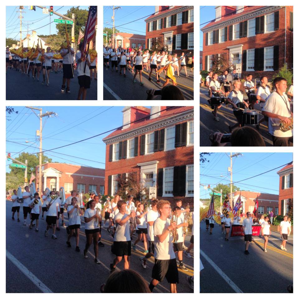 On August 15th, the Linganore High Lancer marching band performed in the annual Libertytown Firemens carnival parade. Photo Courtesy of Noah Ismael.