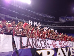 Linganore fans fill the stands at the M&T Bank Stadium on Thursday night for the State Championship game against Franklin High School