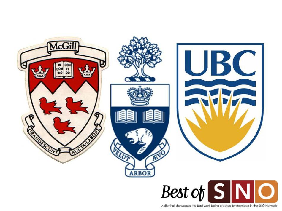 The logos of McGill University, University of Toronto, and the University of British Columbia.