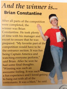 Brian Constantine, 2013 Mr. Linganore. Photo from last year's yearbook.