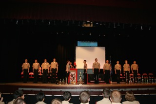NJROTC cadets receive their awards.