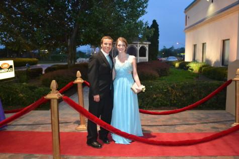 Andrew Femiano and Madeline Sheehy arrive on the red carpet together.