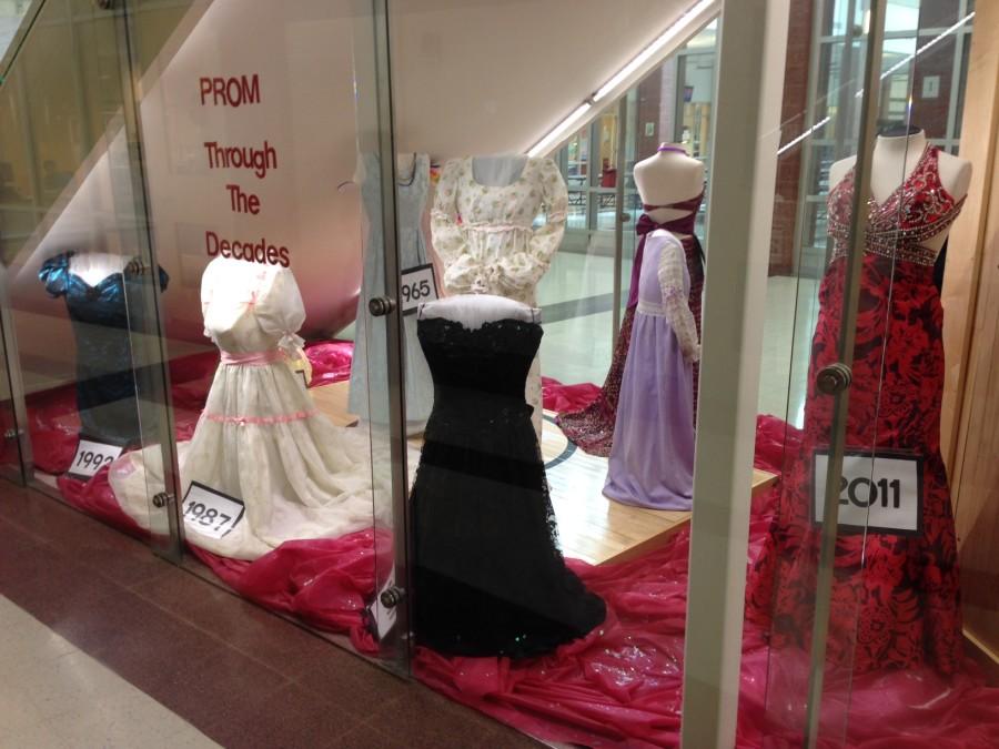 Alumni create a blast from the past with vintage prom dress display