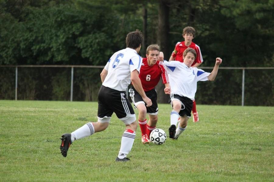 Matt displays his soccer talent in a game