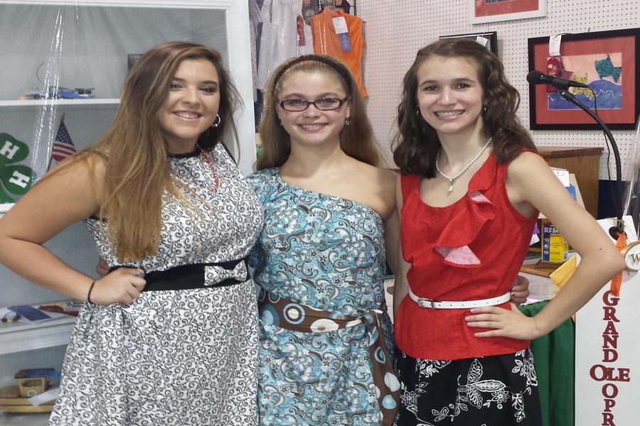 The girls pose for a picture before the shows begins. Left: Courtney Rien, Middle: Jordan Cencula, Right: Sydney Rossman