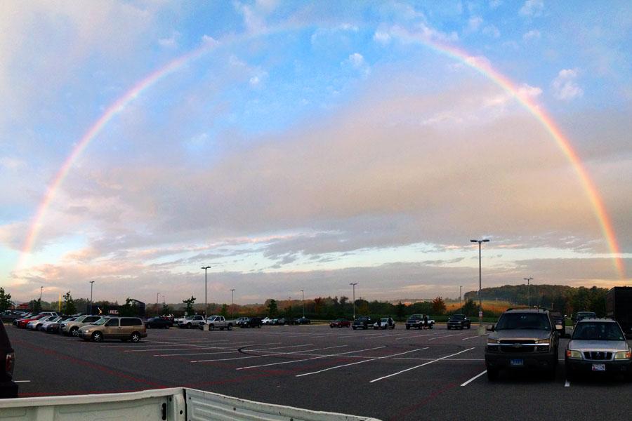 Photo of the day 9-16-14: Rainbow appears before school
