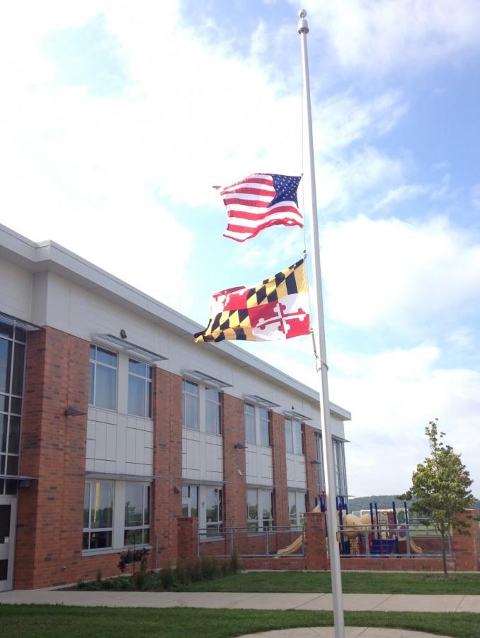 Photo of the Day 9/11/14: Linganore flies flag at half-mast to honor those who died on 9/11/01