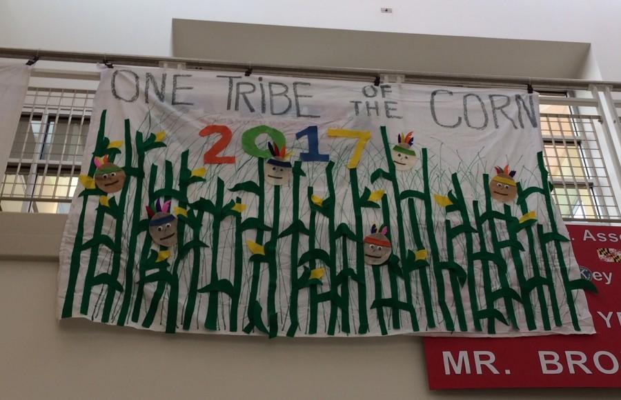 The Class of 2017 designed this Homecoming 2014 banner.