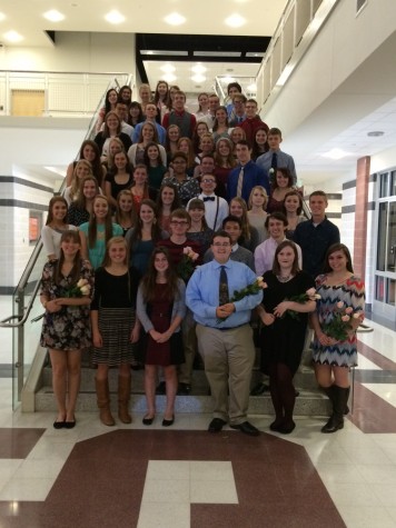 NEHS poses for a group photo after the induction. 