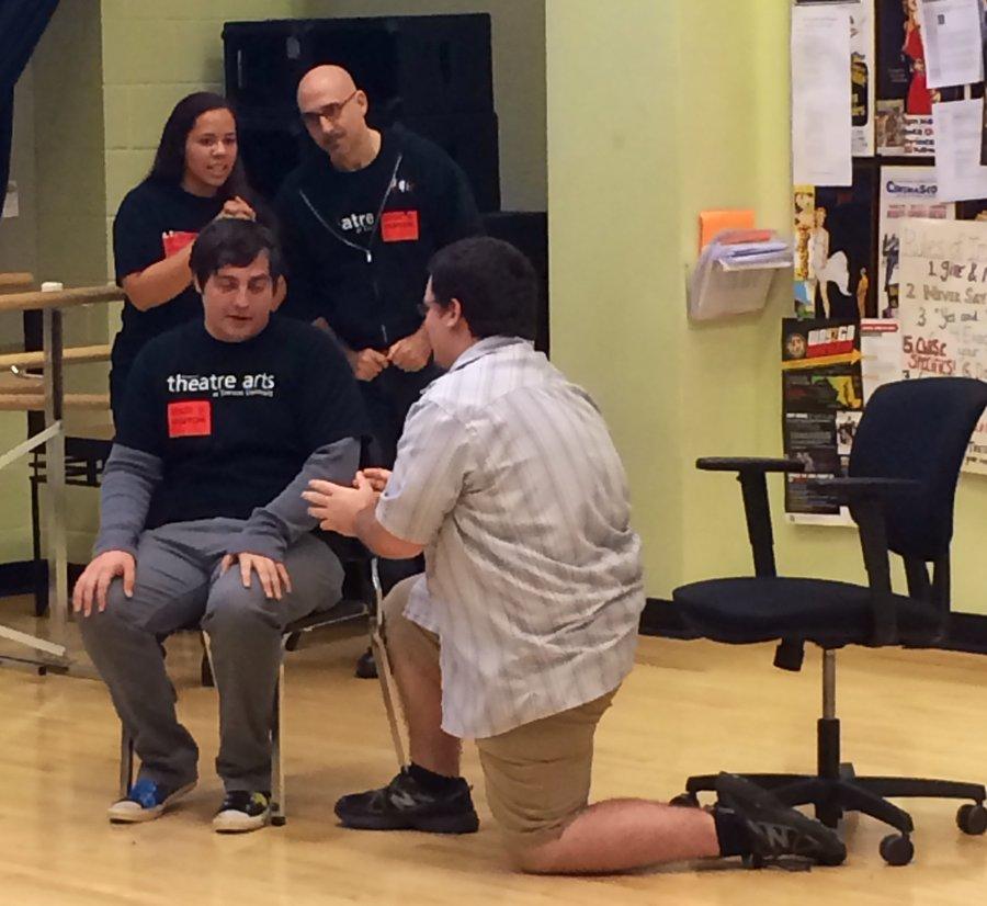 Photo of the day 10/15/2014:  Visiting Towson theater instructs drama students