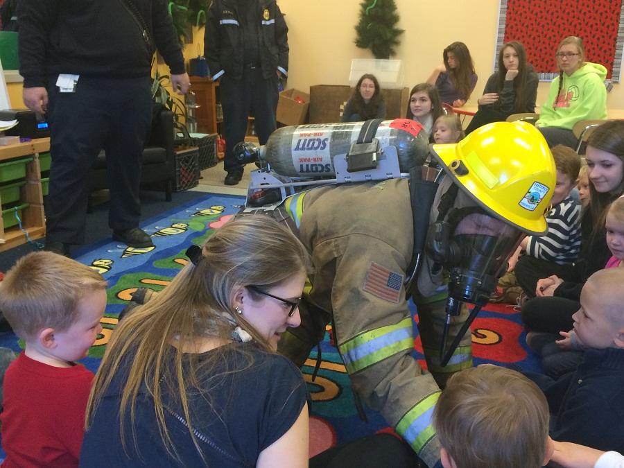 Photo of the Day 11/10/14: Libertytown firefighters visit the Little Lancers