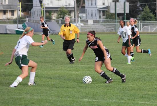 Elizabeth Coletti dribbles past a defender against South Hagerstown.