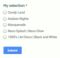 The Class of 2016 Prom theme poll selections