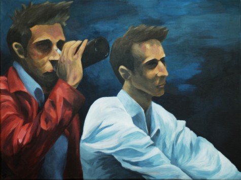 Elizabeth Peterson entered her painting based off the movie Fight Club into the Scholastic Art and Writing Awards competition. She received the Silvery Key award.