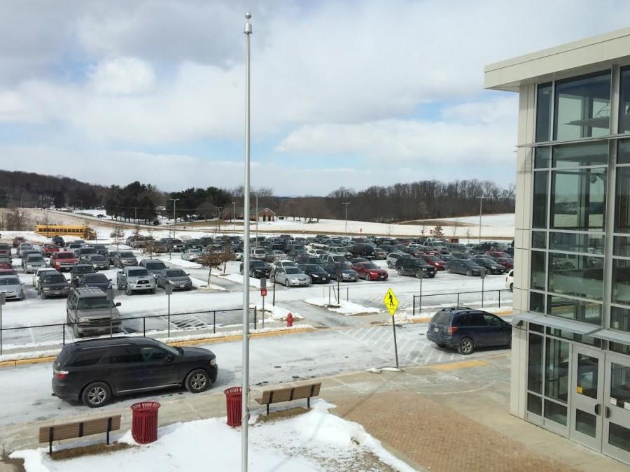 A view of the top lot from the second floor of the building.