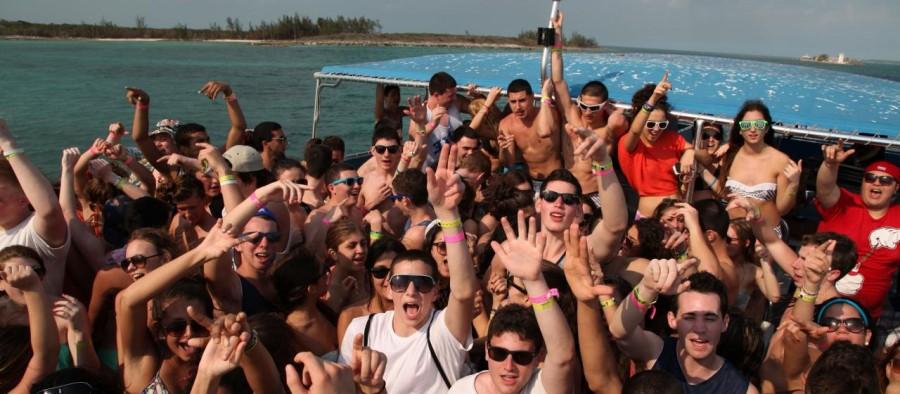 People on their way to the Bahama's for Spring Break