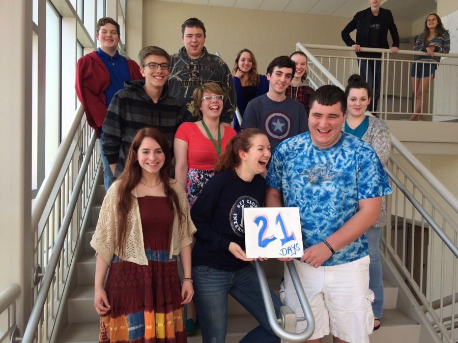 AP Literature Spring 2015 Front row L to R: Shyla Herndon, Liz Moore, Noah Kissner.  Middle L to R: Riley Wieseckel, Julia Peigh, Ryan Reibman, Megan Baker.  Top L to R: Tim Baer, Andrew King, Mariah Pickett, Ashley Gamble (Juniors - Kylan Connelly and Leigh Rankin)