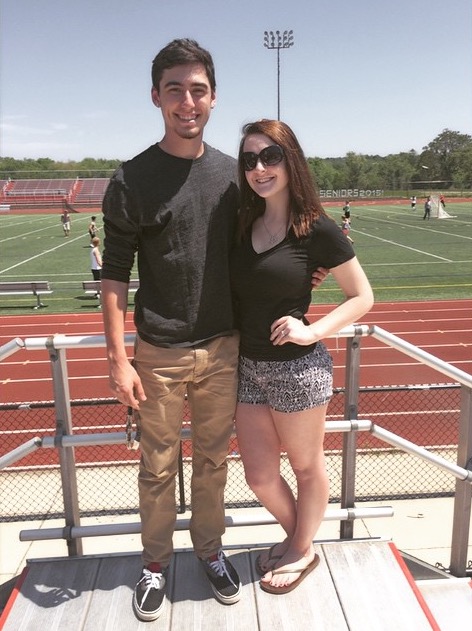 Vinny D'Amore and Kassie Lane snap a pic of the newest Towson Tigers.