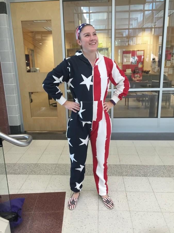 Emma Roerty shows her spirit for the class of 2016.