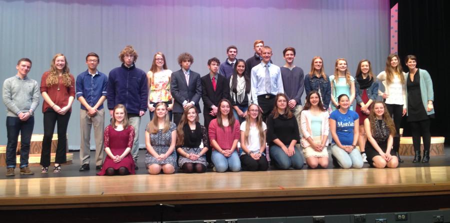 Poetry Out Loud contestants pose for a group photo following the competition.