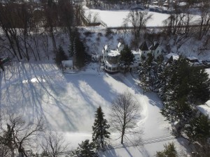 An aerial view of the Castle on Prospect Road in Mt. Airy. 1-25-2016