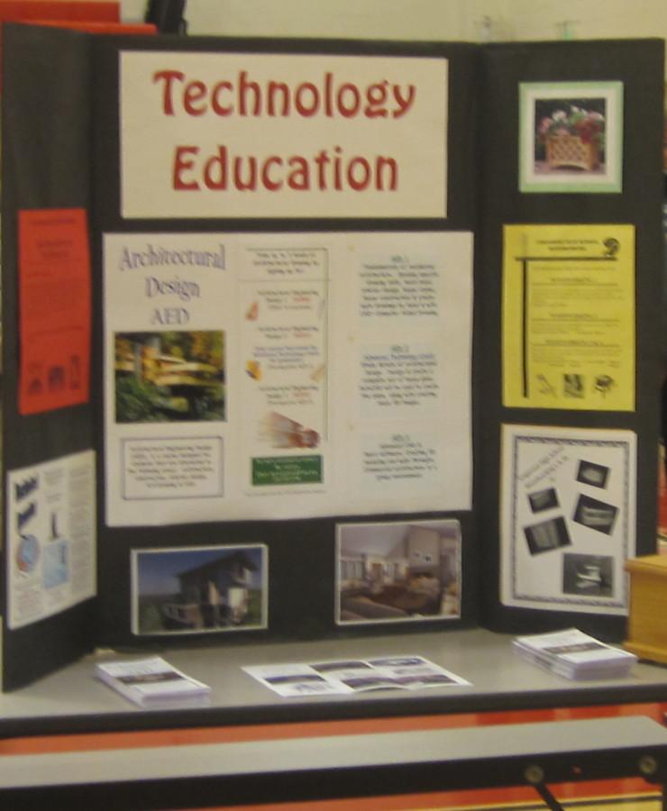 One of the displays at the academic planning night.