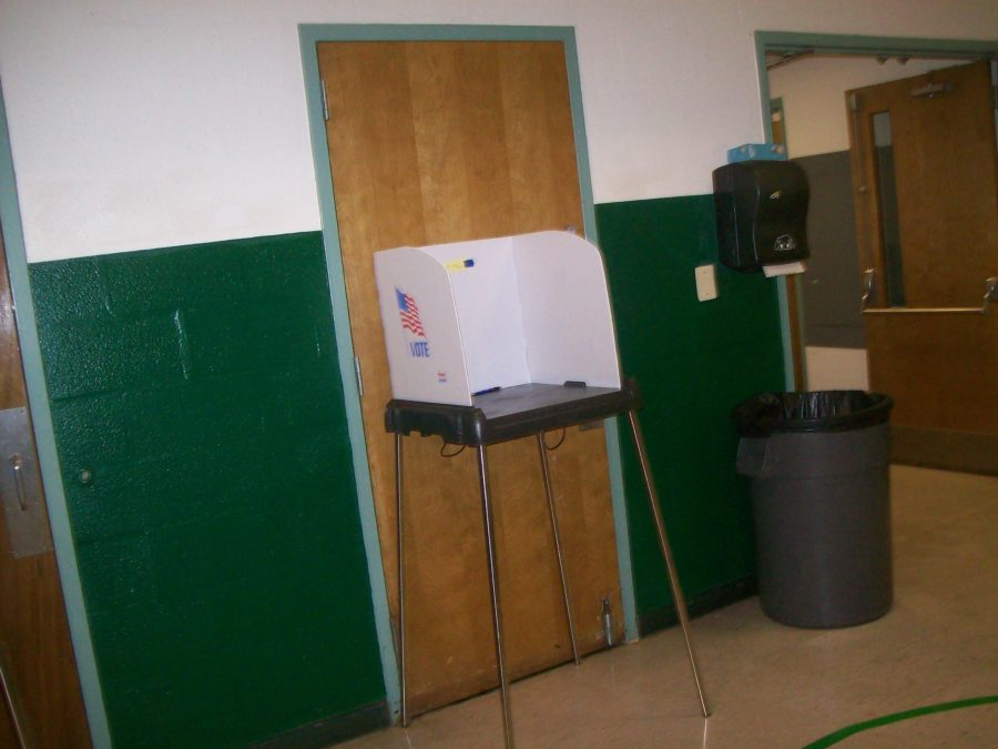 Green Valley Elementary voting booth.
