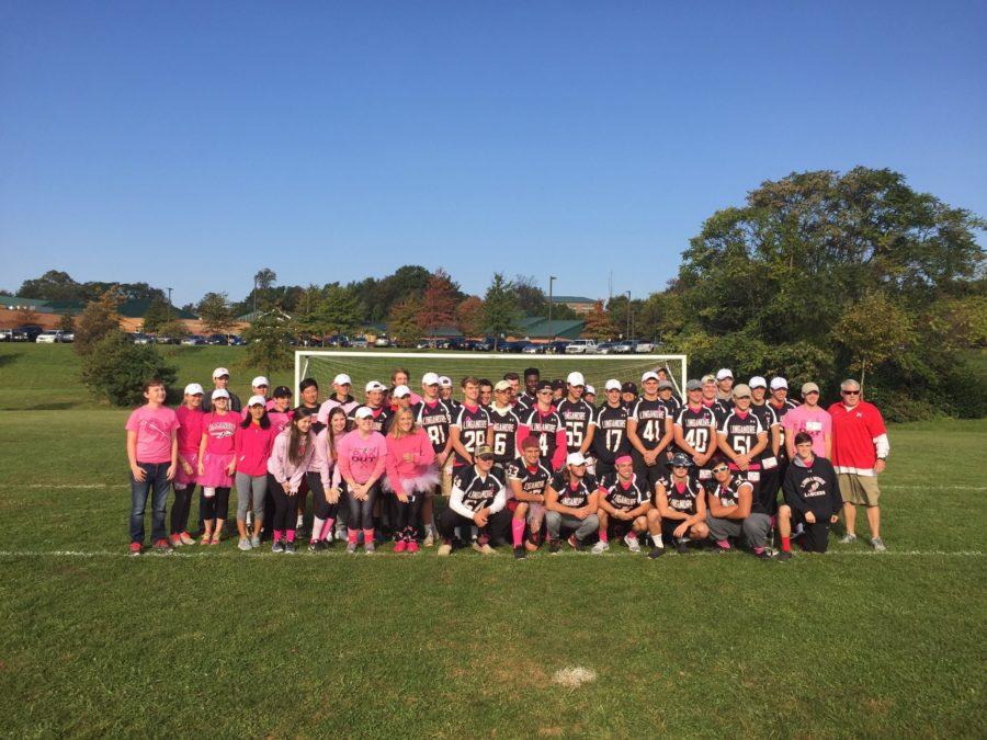 Lancers gathered at Watkins Park's Making Strides Against Breast Cancer walk.