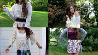 Outfit ideas featuring clothing from secondhand shops.