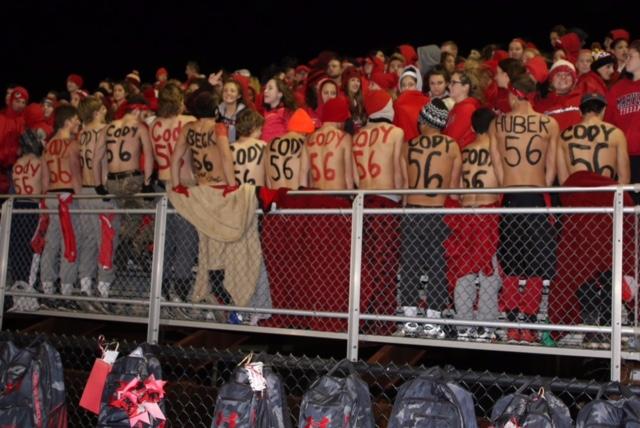 The Tribe painted up for Cody during the Damascus football game. 