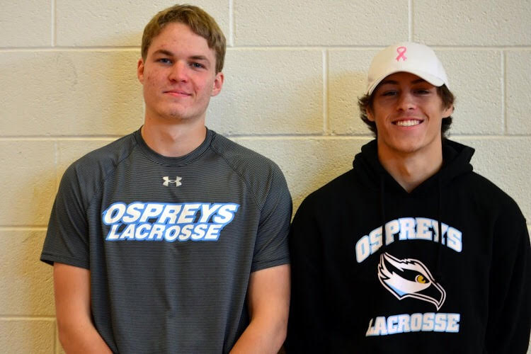 Matt Honchalk (Left) and Will Pellicier (Right) will both be playing lacrosse at Stockton College