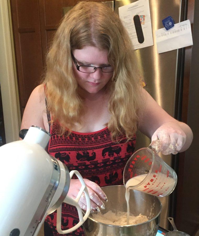 Emily Reed making her secret family pie crust. 