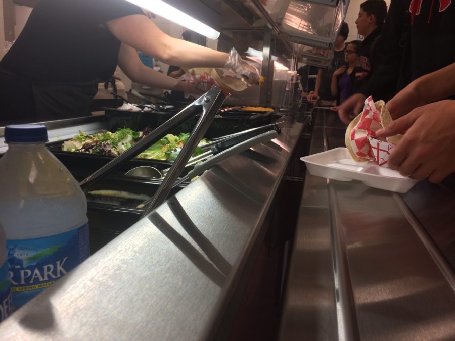Students buy the new Burrito Bowls at Linganore High School