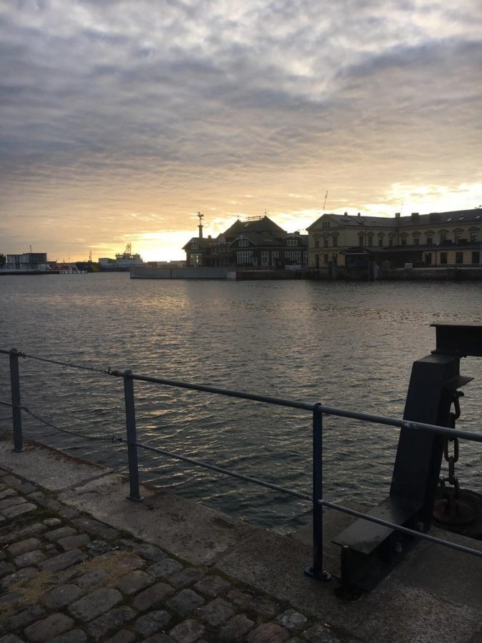 A sunset in Helsingborg, Sweden.