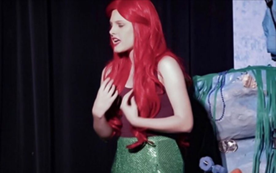 Macy Armagost performs as Ariel in The Little Mermaid.