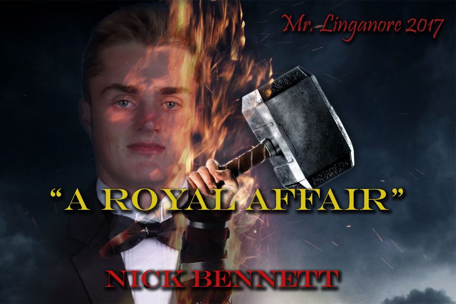 Nick+Bennett+is+ready+to+wield+his+hammer+for+the+Mr.+Linganore+competition