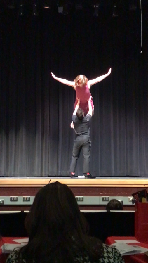 Spencer Young and Devin Beck perform Dirty Dancing famous scene.