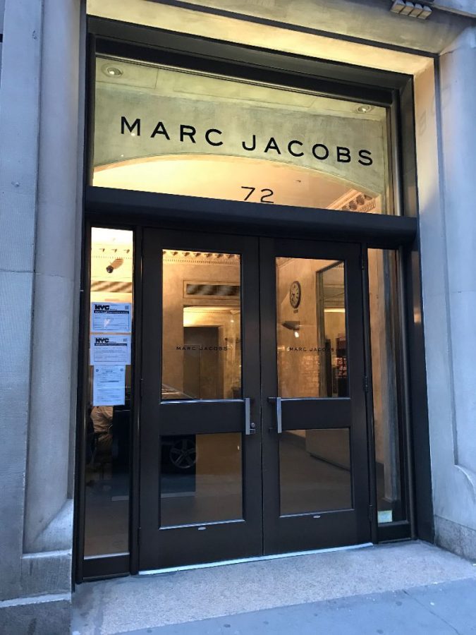 The front of the Marc Jacobs International building, where Morgan Maher works.