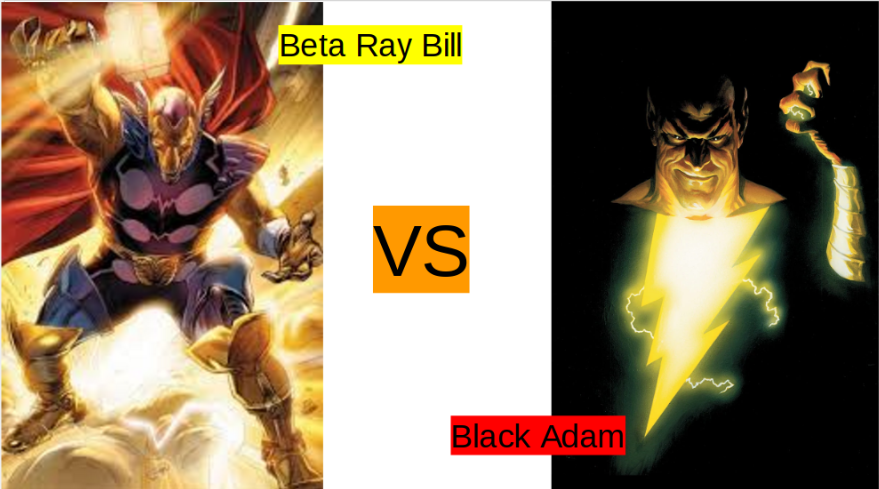#11 Justice League of Avengers: Who Would Win? Marvel´s Beta Ray Bill or DC´s Black Adam