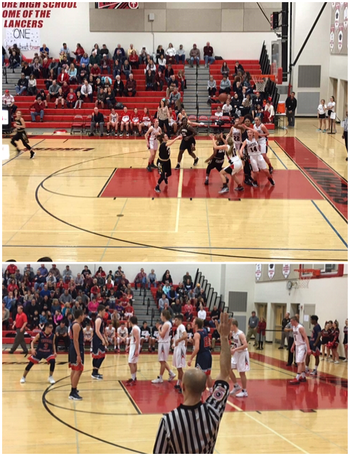 Boys and girls basketball compete for fans every game.