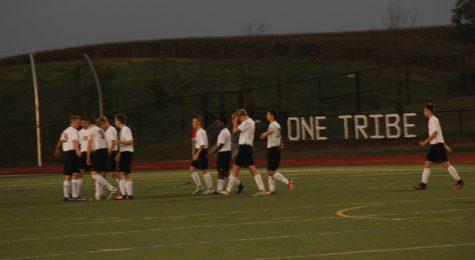 Varsity Soccer team prepares to face Governor Thomas Johnson High School.