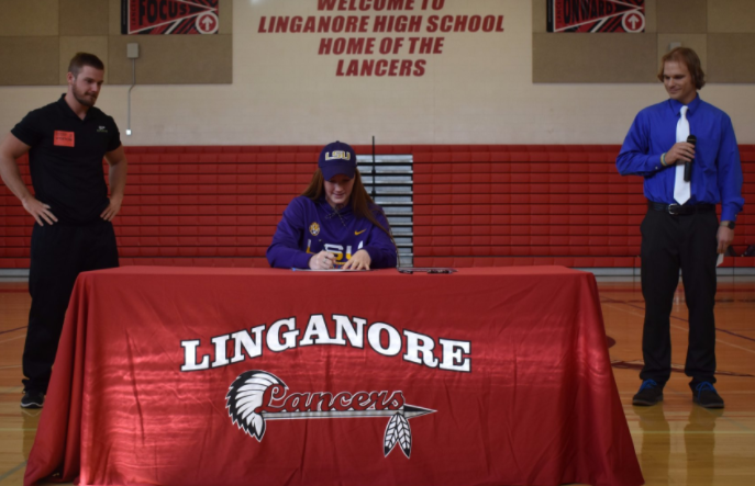 Natalie Kucsan signs her National Letter of Intent.