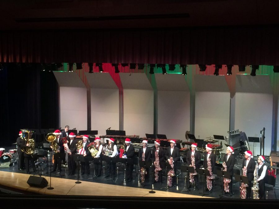 Merry TubaChristmas lines up to play Joy to the World at the holiday concert.