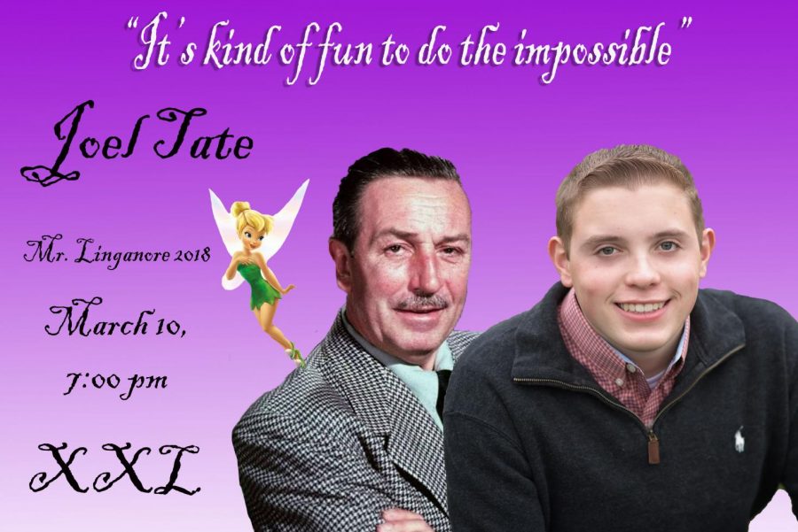 With the help of a little pixie dust, Joel Tate hopes to win Mr. Linganore