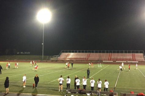 The Hubs and Lancers set up for a draw between goals. 