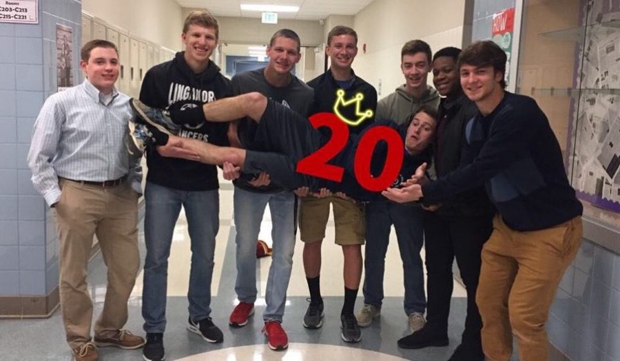 Mr. Linganore contestants strike a pose for 20 days left. 