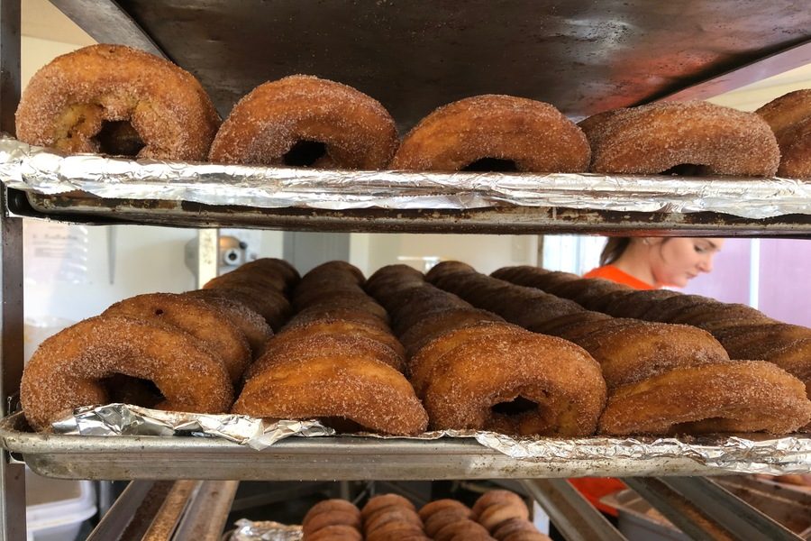 Apple+Cider+Donuts+are+fresh+and+ready+for+customers.