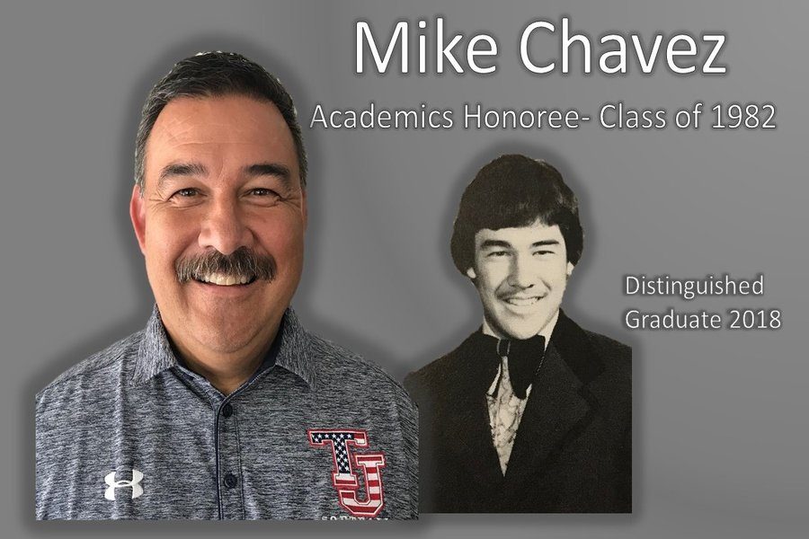 Mike Chavez, Class of 1982 wins academics Distinguished Graduate award.