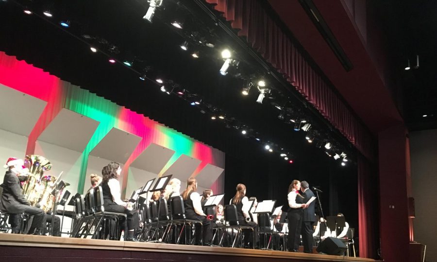 Linganore concert band performs at the holiday show. 